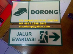 Emergency Sign Evakuasi Fosfor Lamp